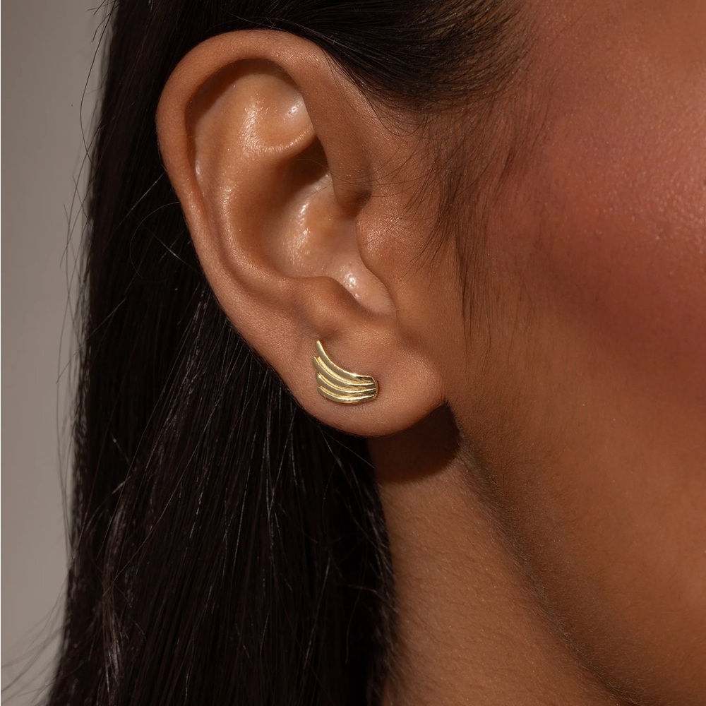 Uncommon James Vermeil Wing Stud Earrings